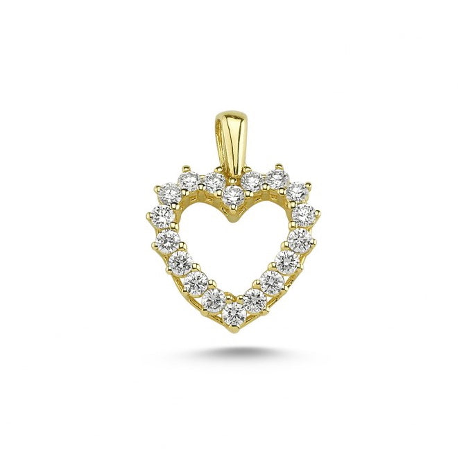 Nuran Diamond Heart Vedhæng 14 kt. Guld
