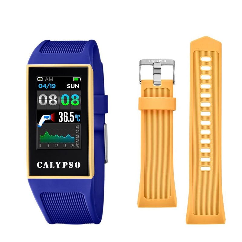 Calypso - Smarttime Smartwatch - Guld/Blå Inkl. Ekstra Rem