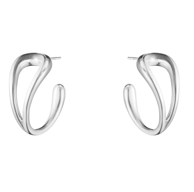 Georg Jensen Mercy Swirl Hoop Creol Øreringe Sølv