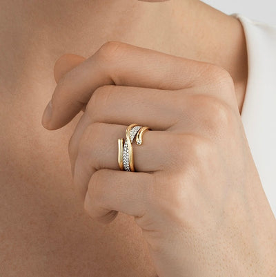 Georg Jensen Magic Kombinations Ring 18 kt. Guld/Hvidguld m. Brillanter