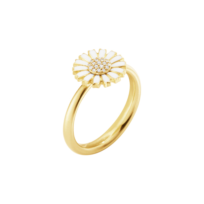 Georg Jensen Daisy Ring Forgyldt Sølv 11 mm.
