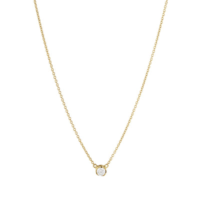 Georg Jensen Signature Diamonds Halskæde 18 kt. Guld m. Brillant