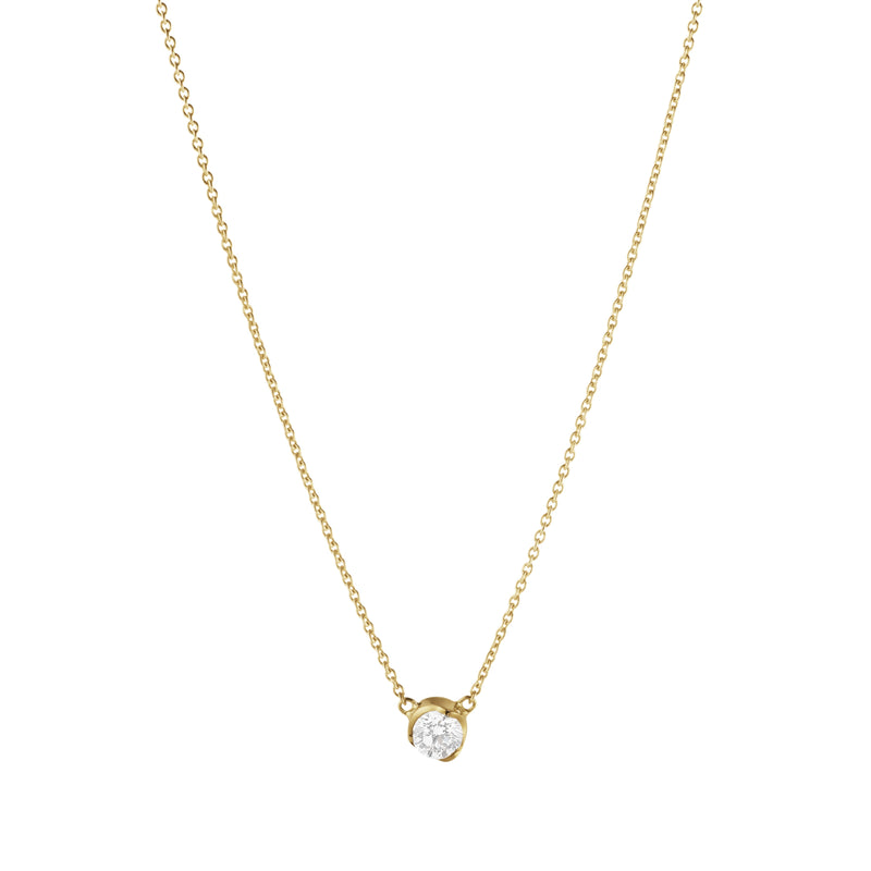 Georg Jensen Signature Diamonds Halskæde 18 kt. Guld m. Brillant