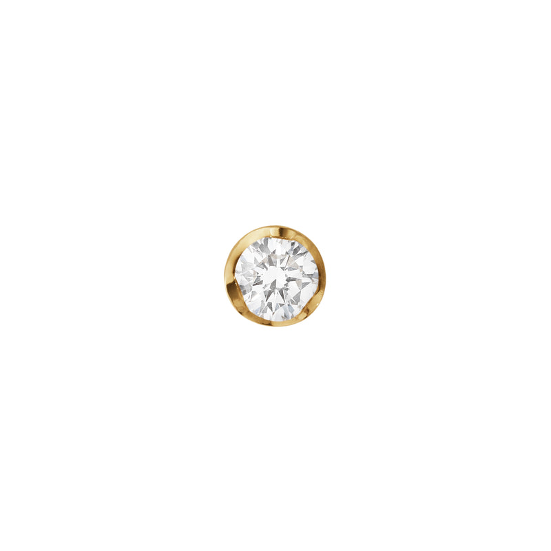 Georg Jensen Signature Diamonds Single Ørering 18 kt. Guld m. Brillant