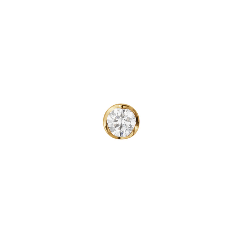 Georg Jensen Signature Diamonds Single Ørering 18 kt. Guld m. Brillant
