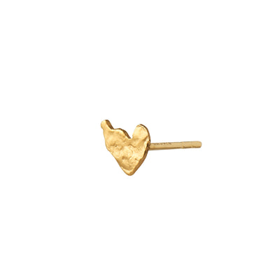 Stine A Petit Gold Splash Disco Heart Ørering Forgyldt Sølv