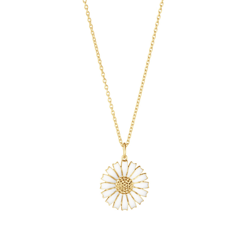 Georg Jensen Daisy Halskæde Forgyldt Sølv 18 mm.