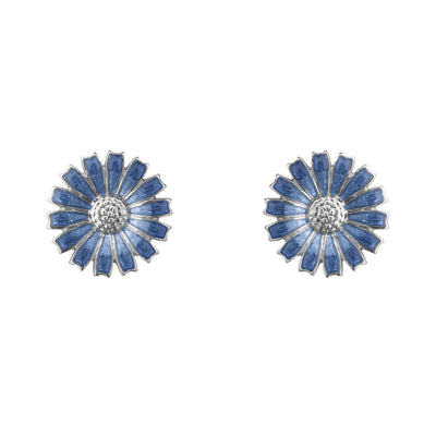 Georg Jensen Daisy Øreringe Rhodineret Sølv 11 mm.