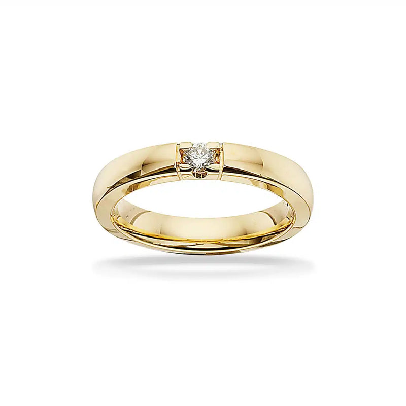 Scrouples Grace Alliance Ring 14kt Guld m. Naturlig Brillant 1x0,11
