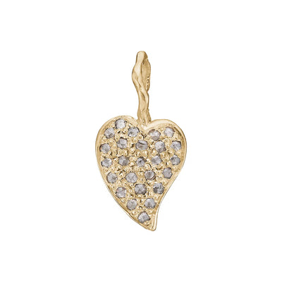 By Birdie Zenith Heart Pavé Vedhæng 14 kt. Guld