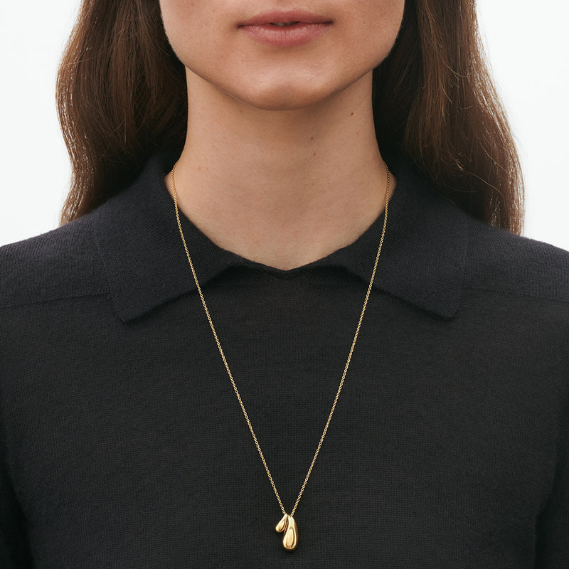 Georg Jensen Reflect Double Drop Halskæde 18 kt. Guld