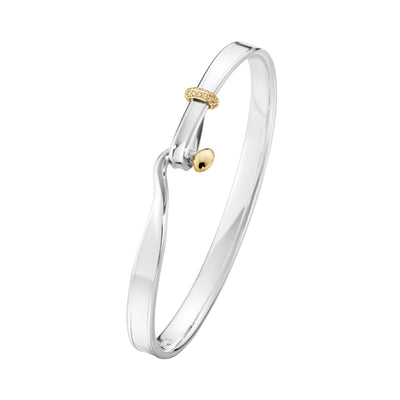Georg Jensen Torun Armring Sølv 18 kt. Guld m. Champagne Brillant