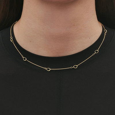 Georg Jensen Offspring Small Loop Halskæde 18 kt. Guld