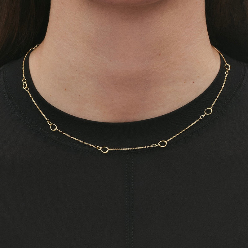 Georg Jensen Offspring Small Loop Halskæde 18 kt. Guld