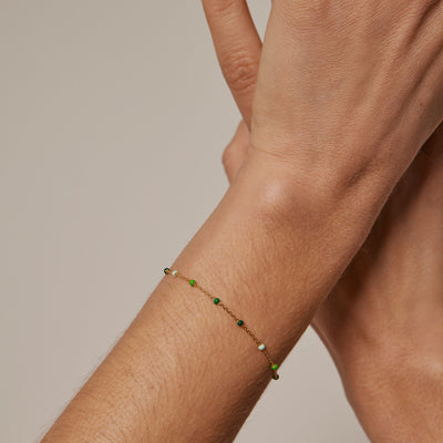 Enamel Lola Spring Armbånd Forgyldt Sølv