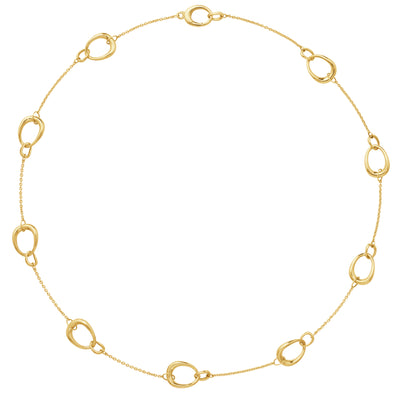Georg Jensen Offspring Medium Loop Halskæde 18 kt. Guld