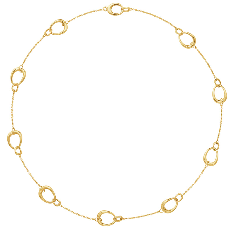 Georg Jensen Offspring Medium Loop Halskæde 18 kt. Guld
