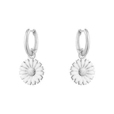 Georg Jensen Daisy Creol Øreringe Rhodineret Sølv