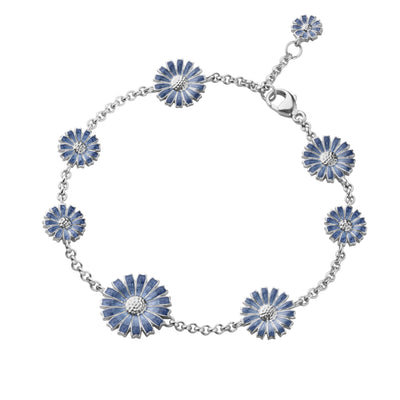 Georg Jensen Daisy Armbånd Sølv m. Blå Emalje