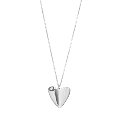 Georg Jensen 2024 Heart, Folded Heart Halskæde Sølv