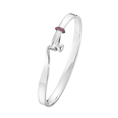 Georg Jensen Torun Armring Sølv m. Pink Safir