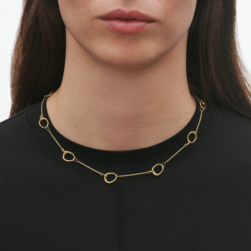 Georg Jensen Offspring Medium Loop Halskæde 18 kt. Guld