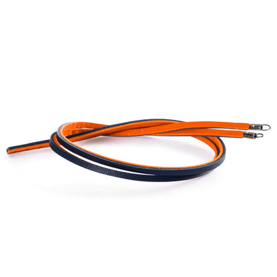 Trollbeads - Læder Armbånd - Blå/Orange m. Sølv