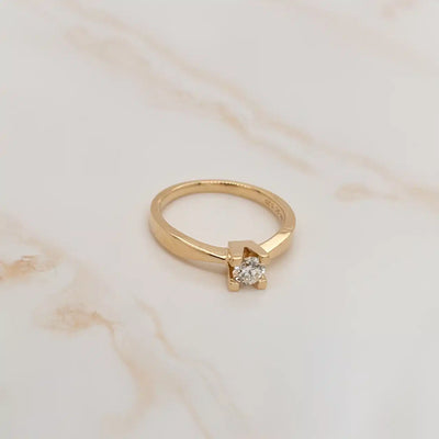 Scrouples Kleopatra Ring 14 kt. Guld m. Naturlig Diamant 0,20 ct.