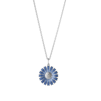 Georg Jensen Daisy Halskæde Rhodineret Sølv 18 mm.