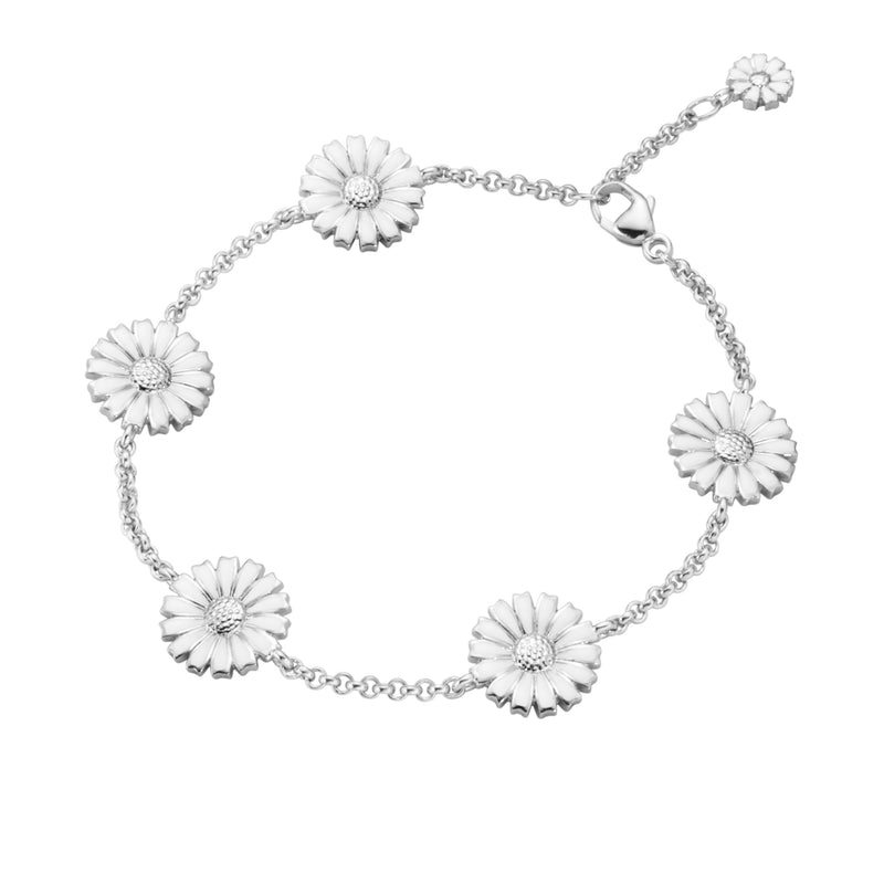 Georg Jensen Daisy Armbånd Rhodineret Sølv