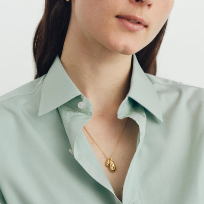 Georg Jensen Reflect Double Drop Halskæde 18 kt. Guld