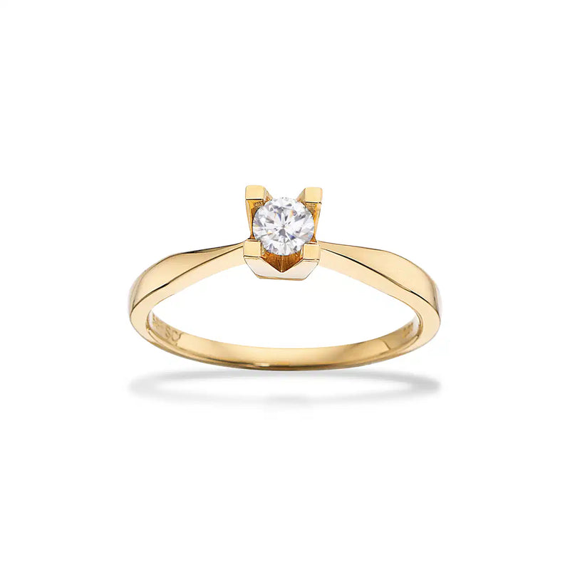 Scrouples Kleopatra Ring 14 kt. Guld m. Naturlig Diamant 0,20 ct.