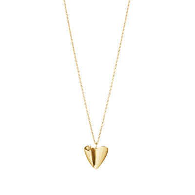 Georg Jensen 2024 Heart, Folded Heart Halskæde 18 kt. Guld