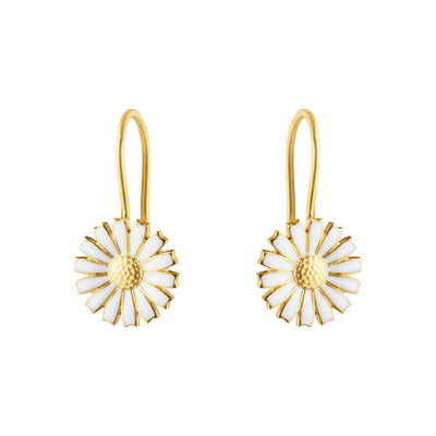Georg Jensen Daisy Øreringe Forgyldt Sølv 11 mm.