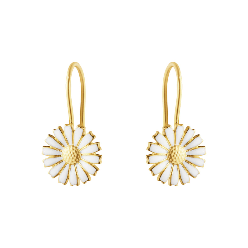 Georg Jensen Daisy Øreringe Forgyldt Sølv 11 mm.