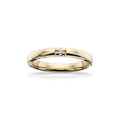 Scrouples Grace Alliance Ring 14 kt. Guld m. Naturlig Diamant 1x0,03 ct.
