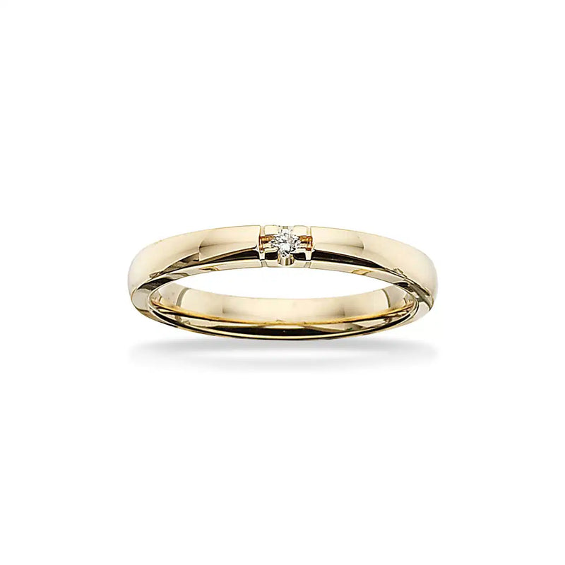 Scrouples Grace Alliance Ring 14 kt. Guld m. Naturlig Diamant 1x0,03 ct.