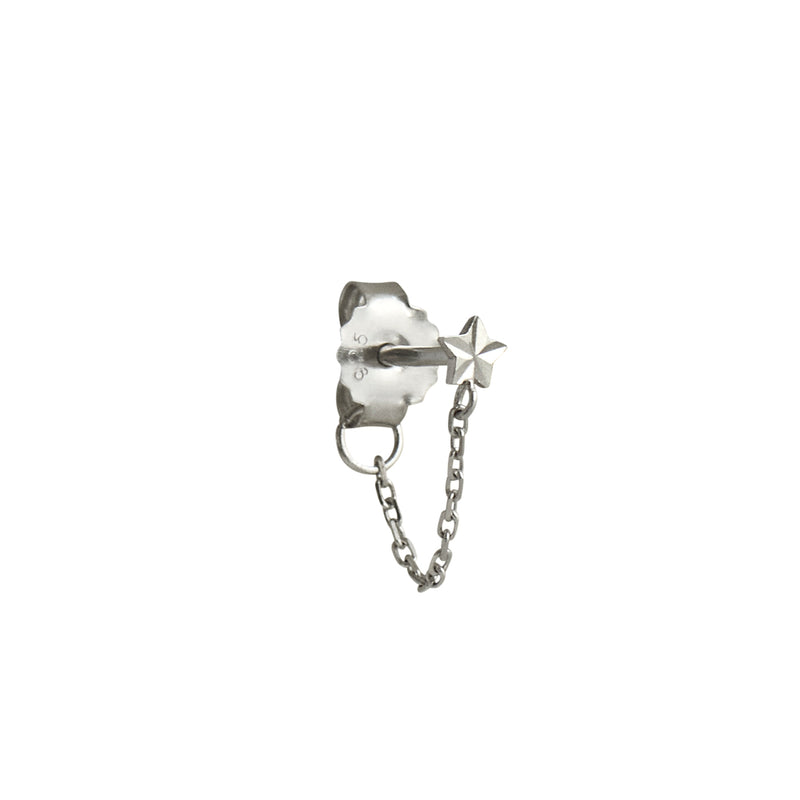 Stine A Star Etoile with Chain Single Ørering Sølv