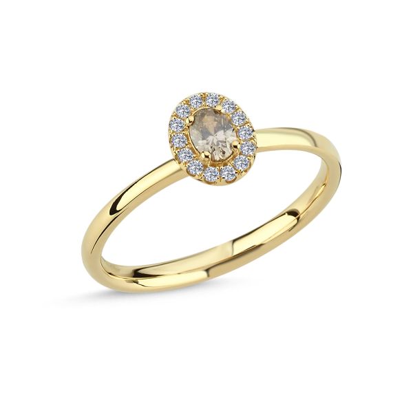 Nuran Champagne Ring 14 kt. Guld