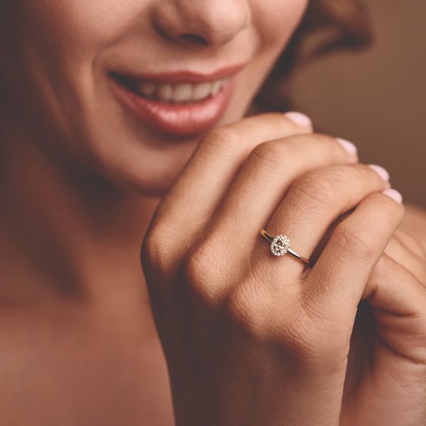 Nuran Champagne Ring 14 kt. Guld