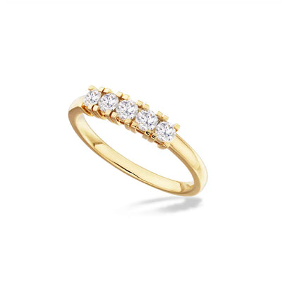 Scrouples Kleopatra Alliance Ring 14 kt Guld m. Naturlige Diamanter 5x0,08 ct.