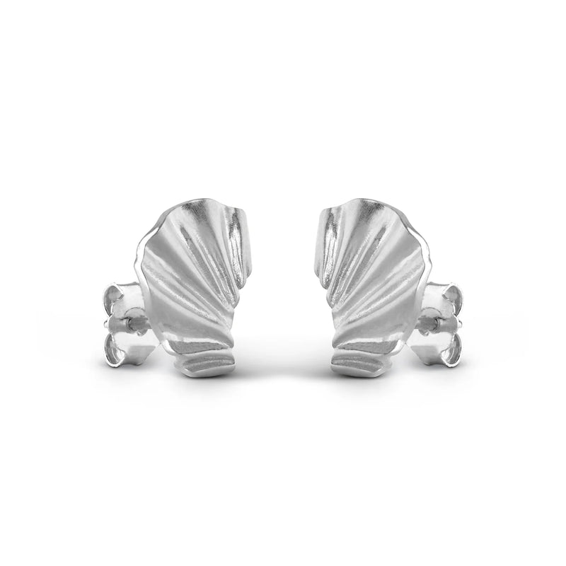 Enamel Mini Wave Ørering Sølv