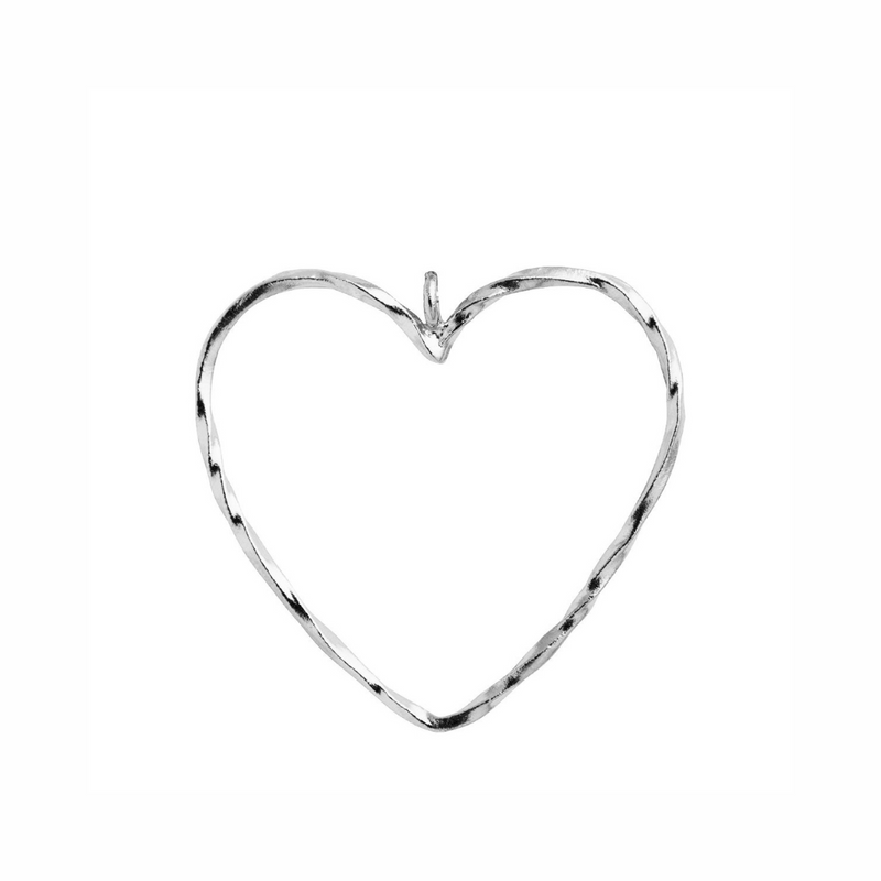 Stine A Funky Heart Vedhæng Rhodineret Sølv