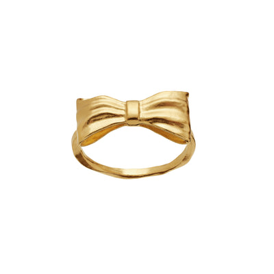 Maanesten Satin Ring Forgyldt Sølv