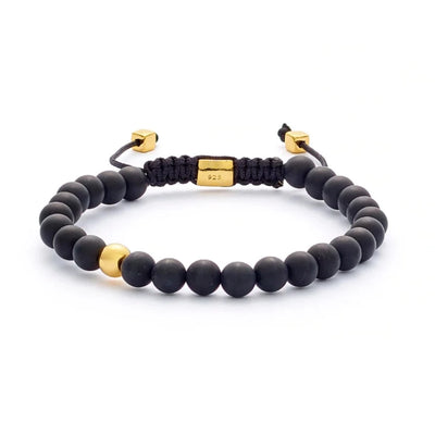 Alexander Lynggaard Cph ColorUp Onyx Matte Braided Armbånd (6mm.)