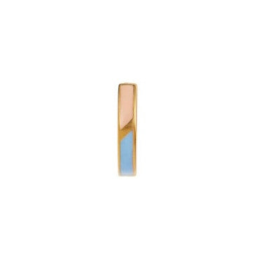 Stine A Petit Circus Blue/Pale Peach Creol Ørering Forgyldt Sølv