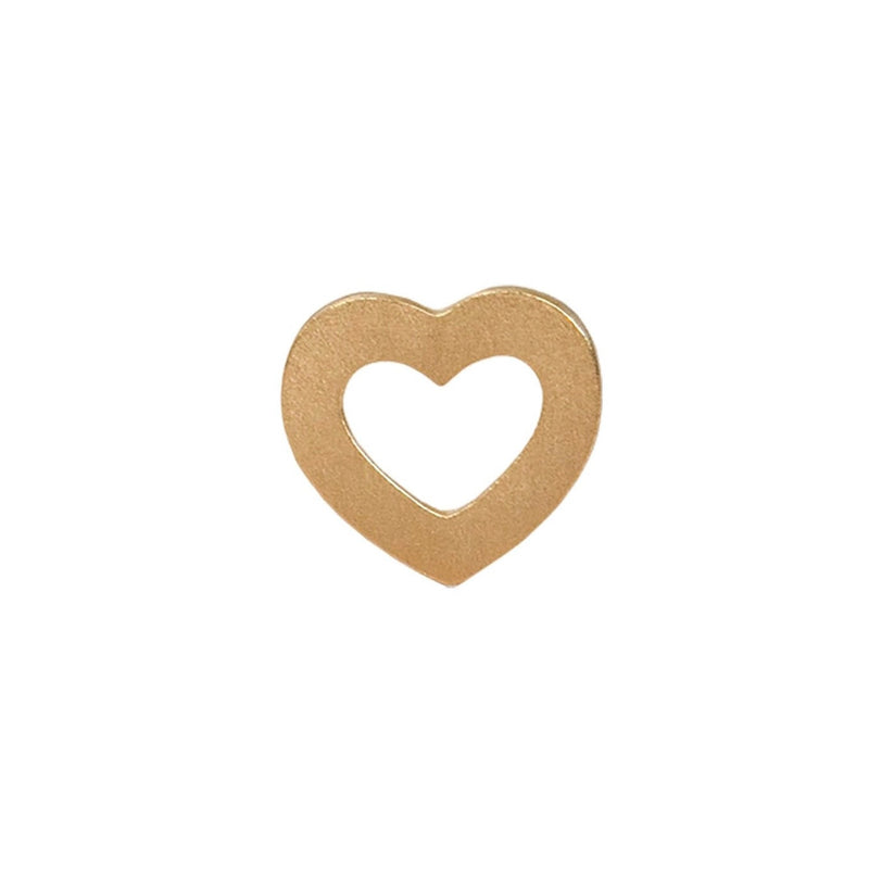 Stine A Petit Open Love Heart Single Ørering Forgyldt Sølv