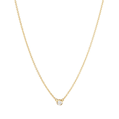 Georg Jensen Signature Diamonds Halskæde 18 kt. Guld m. Brillant