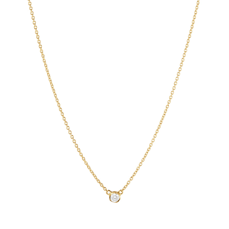 Georg Jensen Signature Diamonds Halskæde 18 kt. Guld m. Brillant