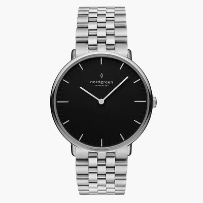 Nordgreen Native 40mm Sort Skive Stål Lænke